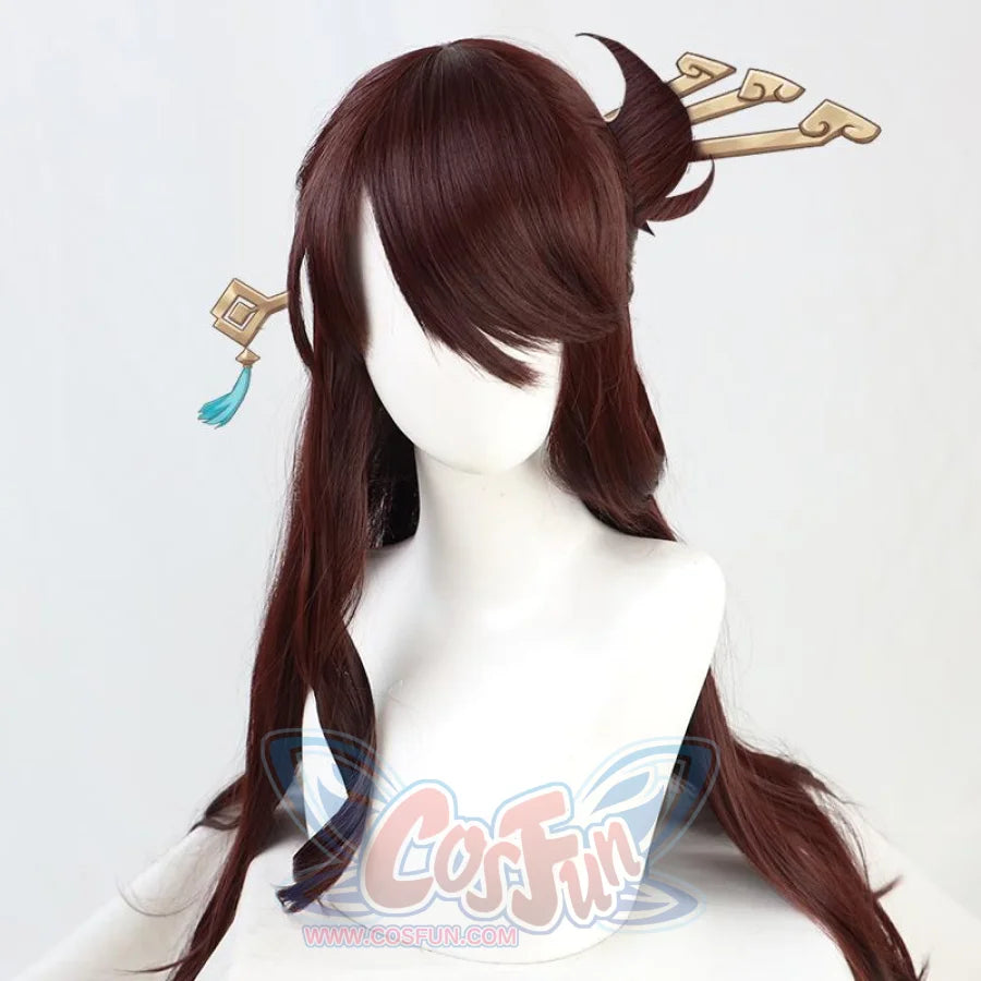 Game Genshin Impact Beidou Cosplay Wig Long Dark Brown Hair C00285 Wigs