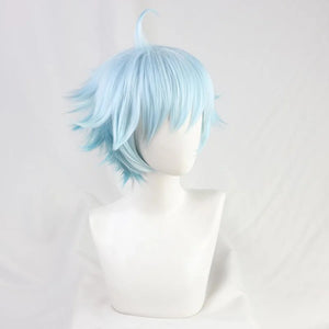 Game Genshin Impact Chongyun Cosplay Wig Blue Short Hair C00379 Wigs