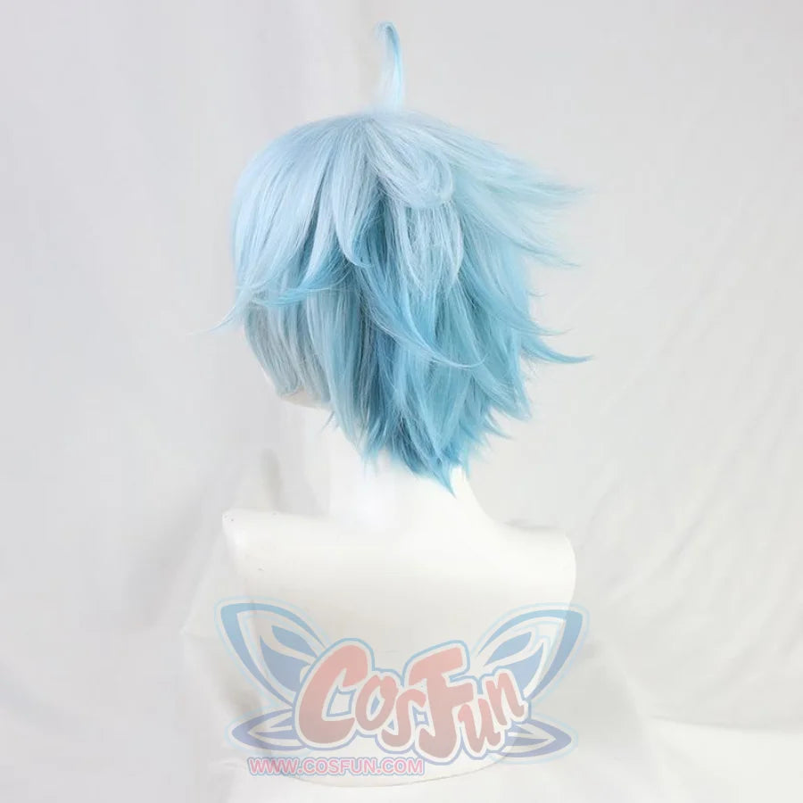 Game Genshin Impact Chongyun Cosplay Wig Blue Short Hair C00379 Wigs