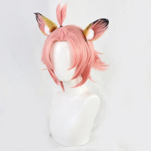 Game Genshin Impact Diona Cosplay Wig+Cat Ears C00376 Wigs