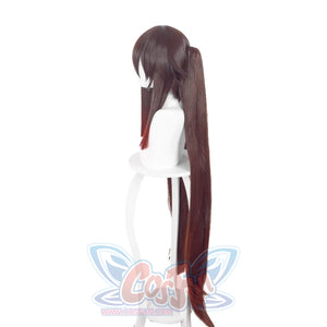 Game Genshin Impact Hu Tao Cosplay Wig Brown Twin Tail C00382 Wigs