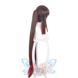 Game Genshin Impact Hu Tao Cosplay Wig Brown Twin Tail C00382 Wigs