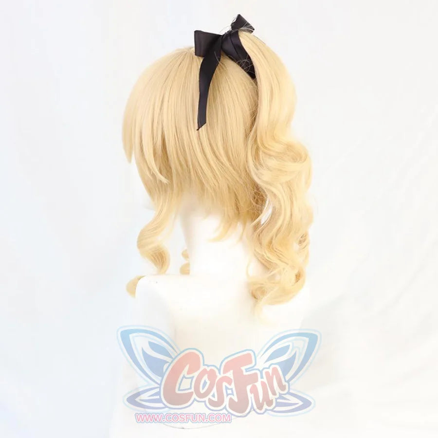 Game Genshin Impact Jean Golden Ponytail Short Hair Cosplay Wig C00165 Wigs