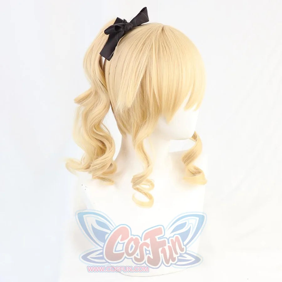 Game Genshin Impact Jean Golden Ponytail Short Hair Cosplay Wig C00165 Wigs