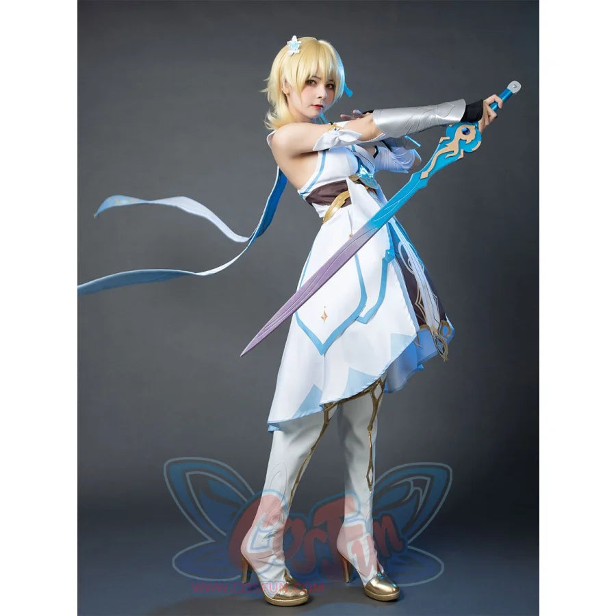 Game Genshin Impact Traveler Lumine Cosplay Costume C00012 Costumes