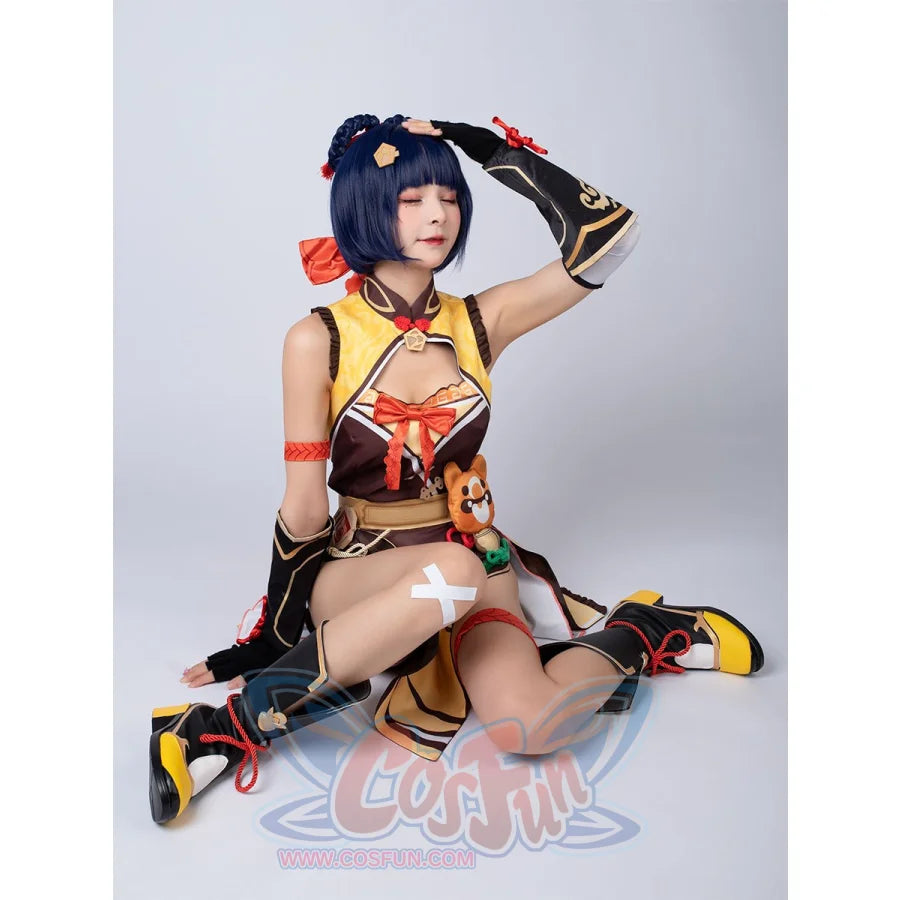 Game Genshin Impact Xiangling Cosplay Costume C00158 Costumes