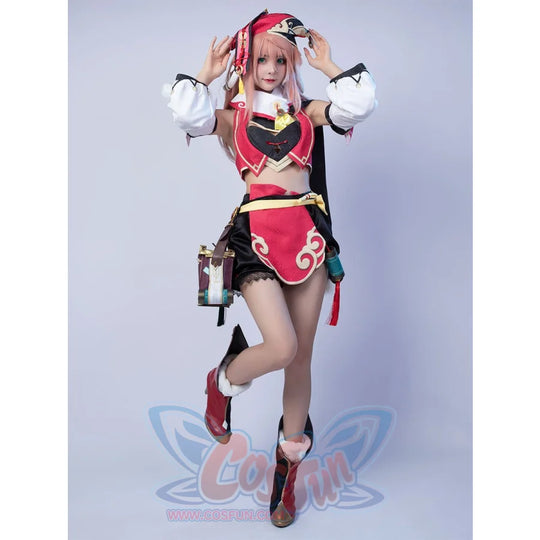 Game Genshin Impact Yanfei Cosplay Costume Jacquard Version C00480 Costumes