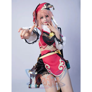 Game Genshin Impact Yanfei Cosplay Costume Jacquard Version C00480 Costumes