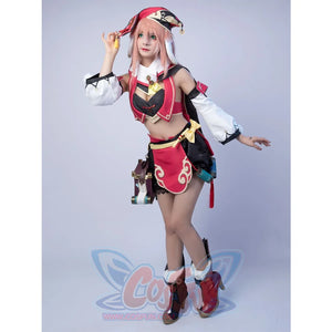 Game Genshin Impact Yanfei Cosplay Costume Jacquard Version C00480 Costumes