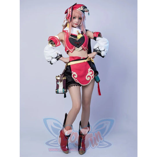 Game Genshin Impact Yanfei Cosplay Costume Jacquard Version C00480 Costumes