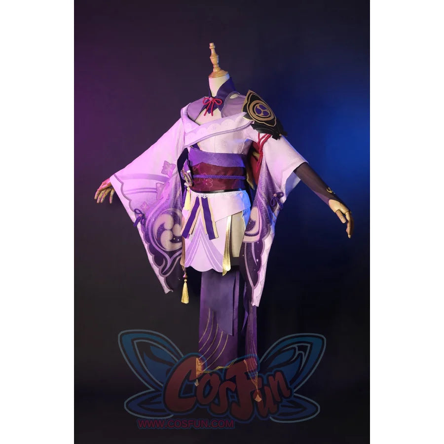 Genshin Impact Electro Archon Raiden Shogun Cosplay Costume Jacquard Version C00573 Costumes