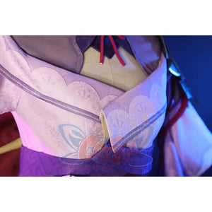 Genshin Impact Electro Archon Raiden Shogun Cosplay Costume Jacquard Version C00573 Costumes