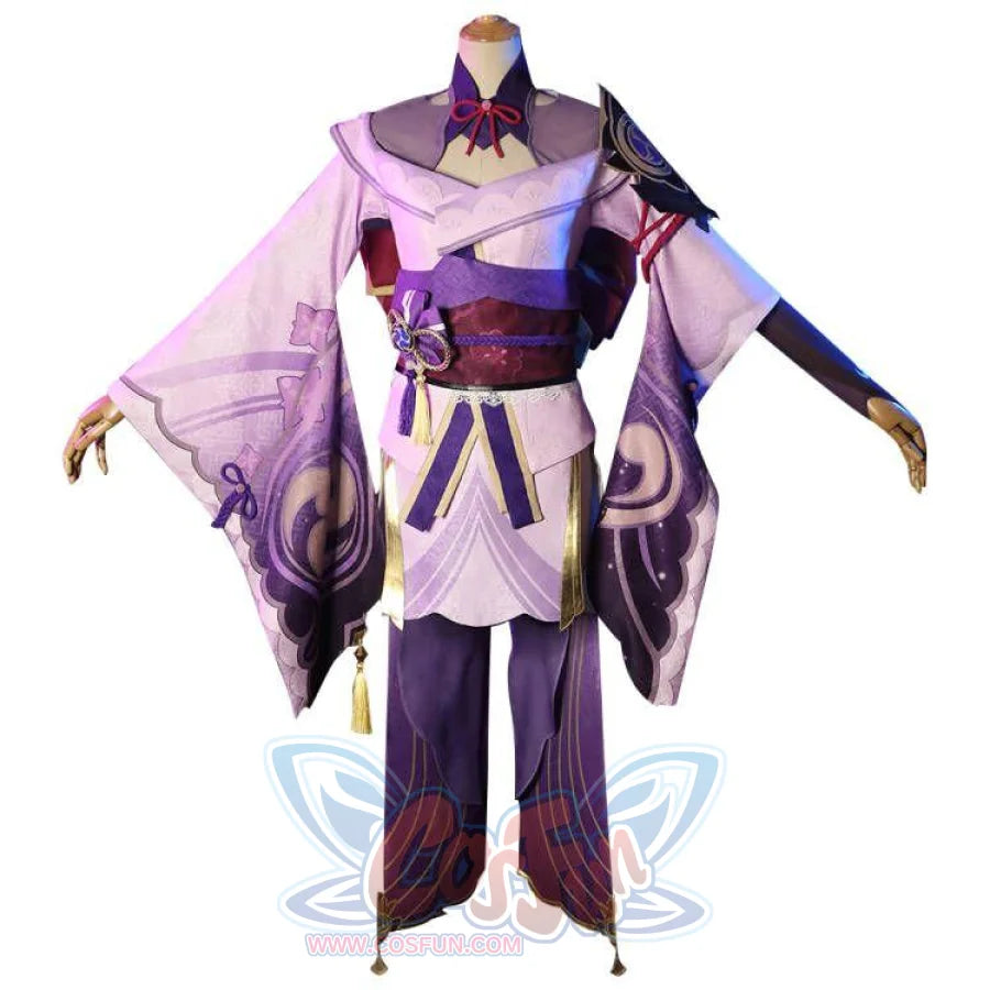 Genshin Impact Electro Archon Raiden Shogun Cosplay Costume Jacquard Version C00573 / Women Xs