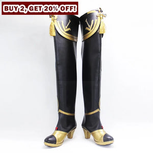 Genshin Impact Beidou Cosplay Shoes High-Heeled Boots C00448 #35(22.5Cm) &