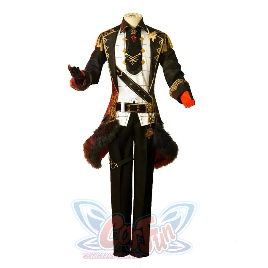 Genshin Impact Diluc Cosplay Costume Brown Version C00350 Costumes