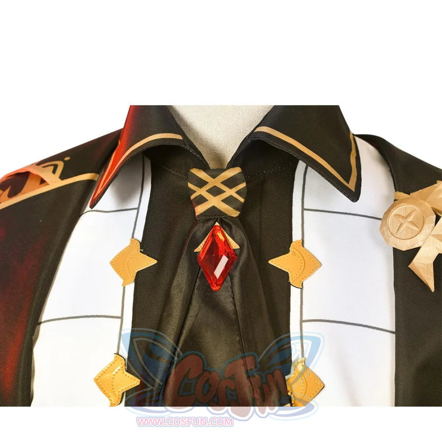 Genshin Impact Diluc Cosplay Costume Brown Version C00350 Costumes