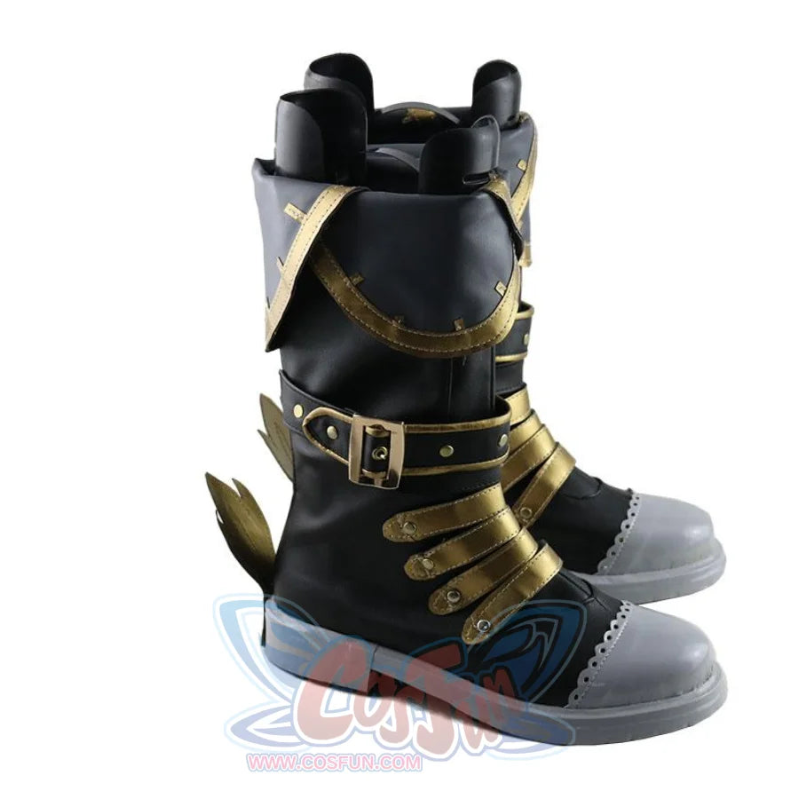 Genshin Impact Diluc Ragnvindr Cosplay Shoes Golden Version C00101 & Boots