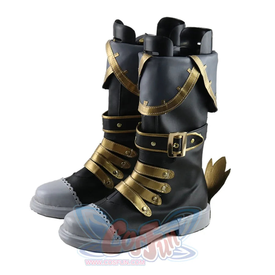 Genshin Impact Diluc Ragnvindr Cosplay Shoes Golden Version C00101 & Boots