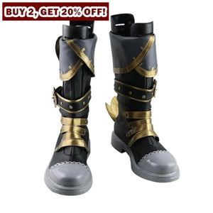 Genshin Impact Diluc Ragnvindr Cosplay Shoes Golden Version C00101 Eur 34 & Boots