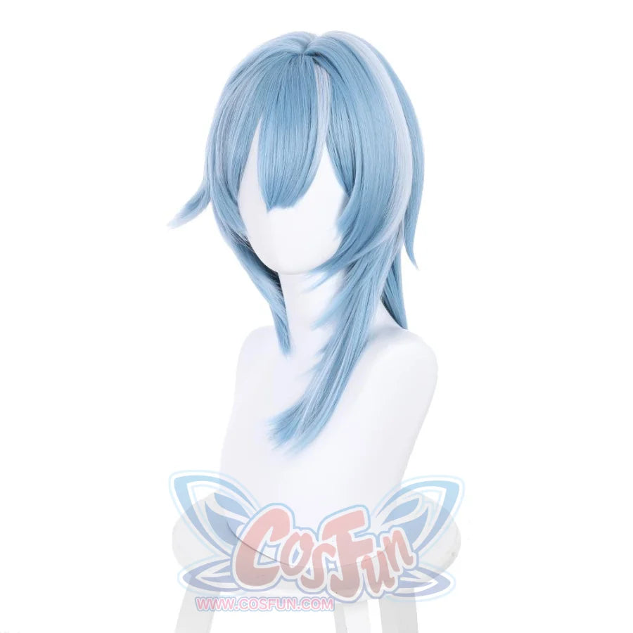 Genshin Impact Eula Cosplay Wig Blue And White Mixed Color C00413 Cosplay