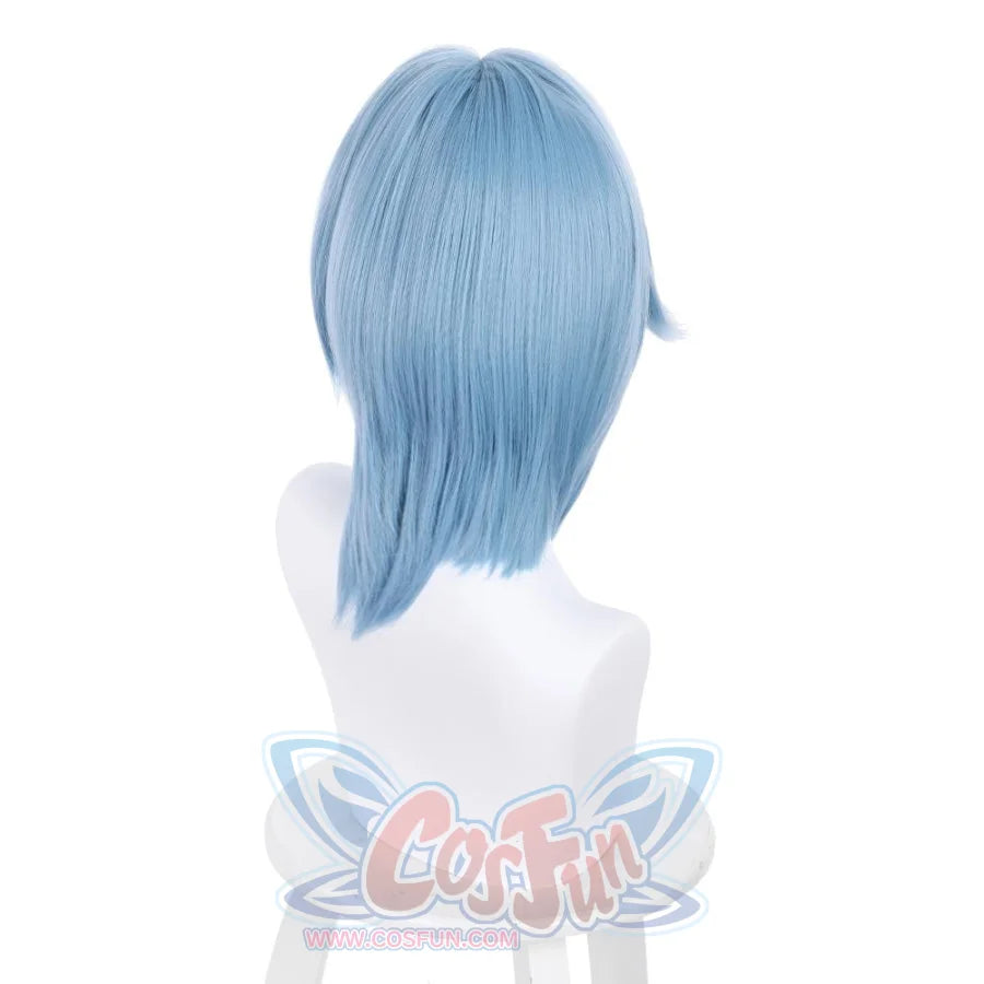 Genshin Impact Eula Cosplay Wig Blue And White Mixed Color C00413 Cosplay