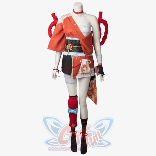 Genshin Impact Frolicking Flames Yoimiya Cosplay Costume C00553 Costumes