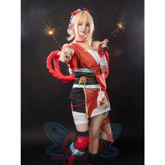 Genshin Impact Frolicking Flames Yoimiya Cosplay Costume C00553 Costumes