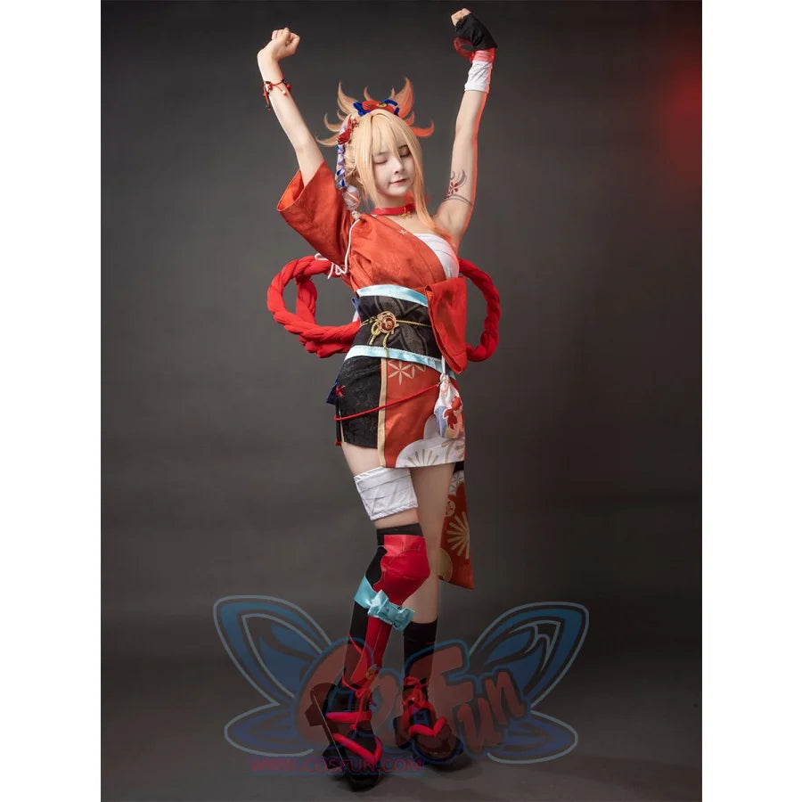 Genshin Impact Frolicking Flames Yoimiya Cosplay Costume C00553 Costumes