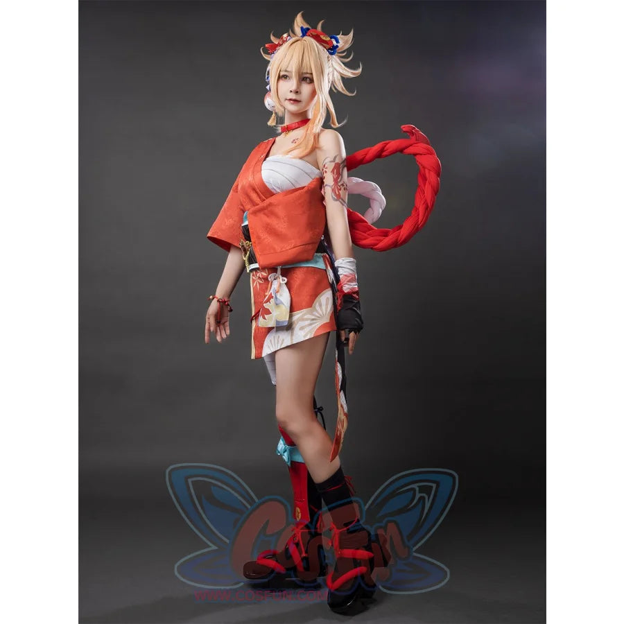 Genshin Impact Frolicking Flames Yoimiya Cosplay Costume C00553 Costumes