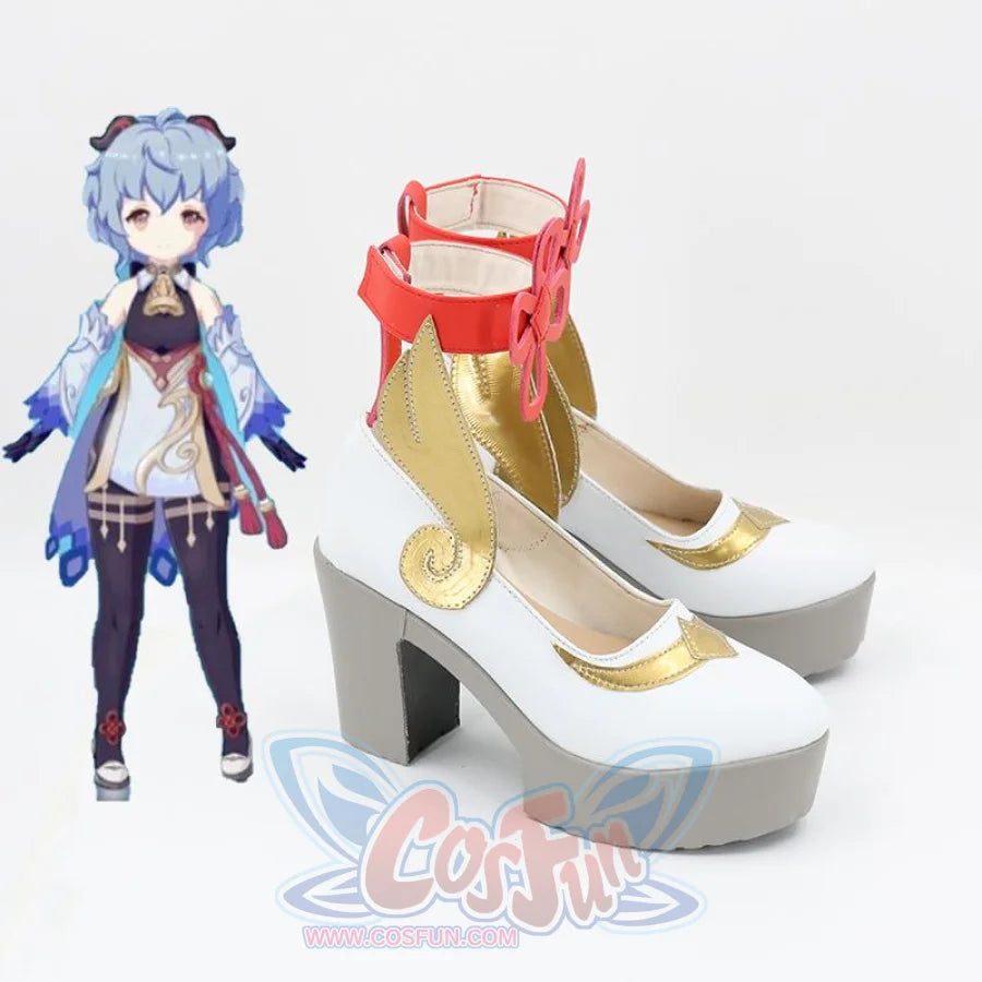 Genshin Impact Ganyu Cosplay Shoes High Heels Mp006336 & Boots