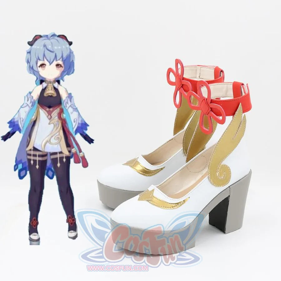 Genshin Impact Ganyu Cosplay Shoes High Heels Mp006336 & Boots