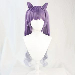 Genshin Impact Keqing Purple Gradient Double Ponytail Wig C00407 Cosplay