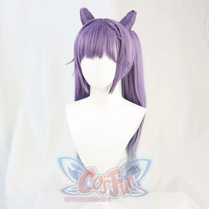 Genshin Impact Keqing Purple Gradient Double Ponytail Wig C00407 Cosplay