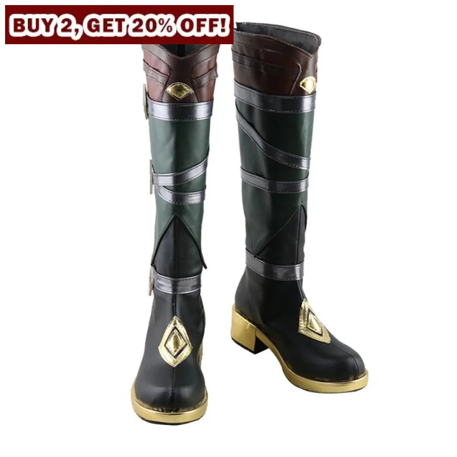 Genshin Impact Razor Cosplay Shoes Men Boots C00089 Eur 34 &