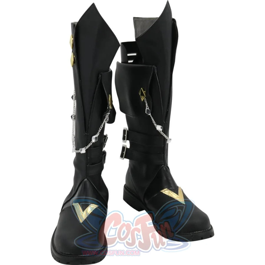 Genshin Impact Tartaglia Cosplay Shoes Mens Boots C00152 &