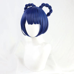 Genshin Impact Xiangling Braided Blue Cosplay Wig C00215 Cosplay