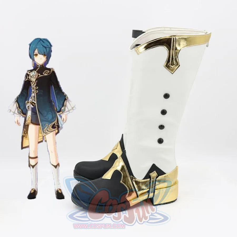 Genshin Impact Xingqiu Cosplay Shoes C00452 & Boots