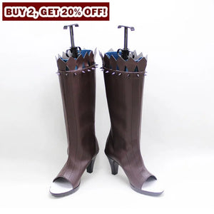 Genshin Impact Xinyan Cosplay Shoes High-Heeled Boots C00454 #35(22.5Cm) &