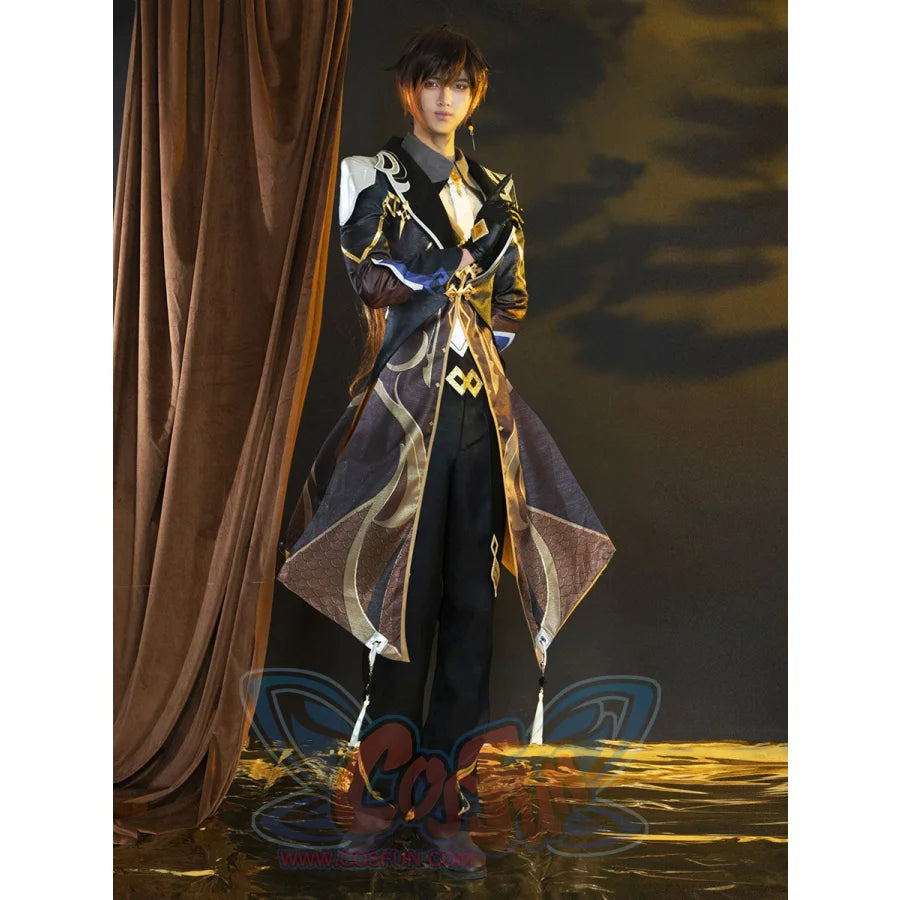 Genshin Impact Zhongli Cosplay Costume C02946 Costumes