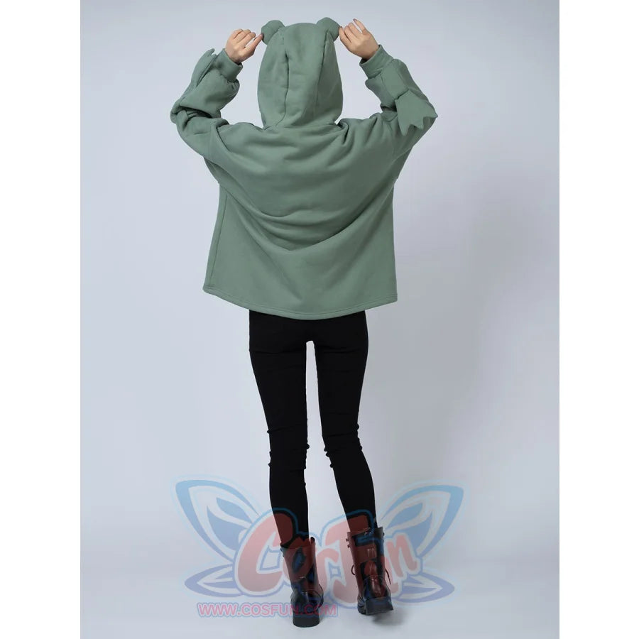 Green Froggy Big Pocket Oversized Hoodie Coat C00064-N Hoodie