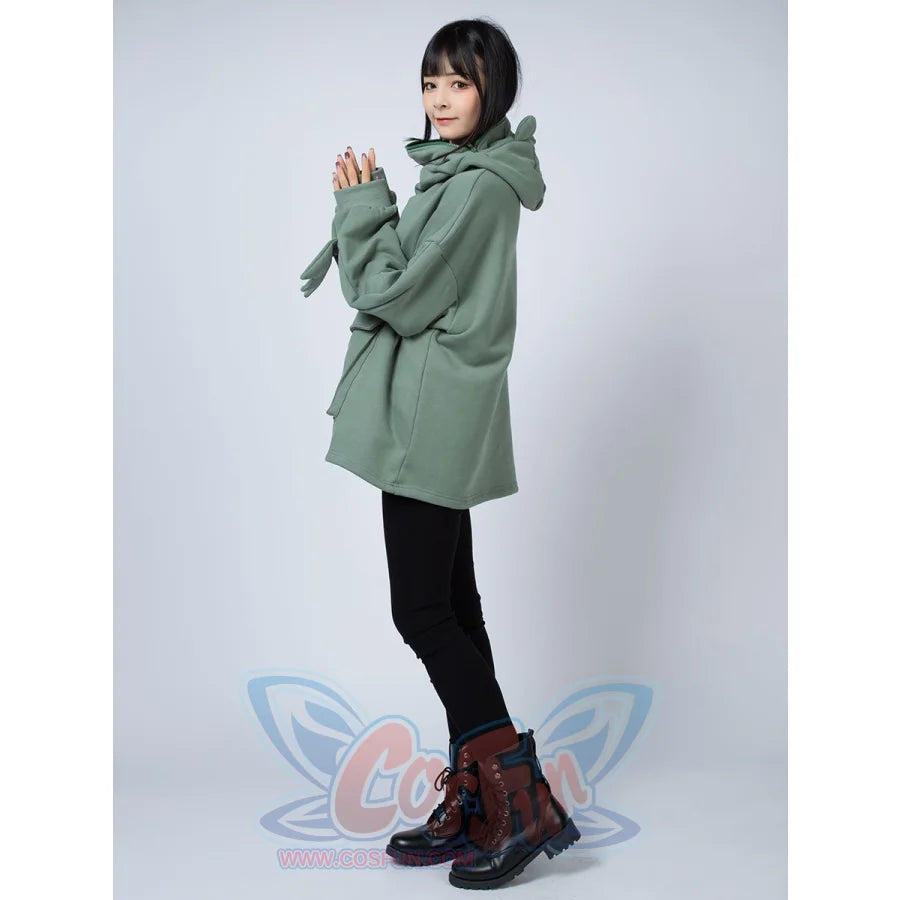 Green Froggy Big Pocket Oversized Hoodie Coat C00064-N Hoodie