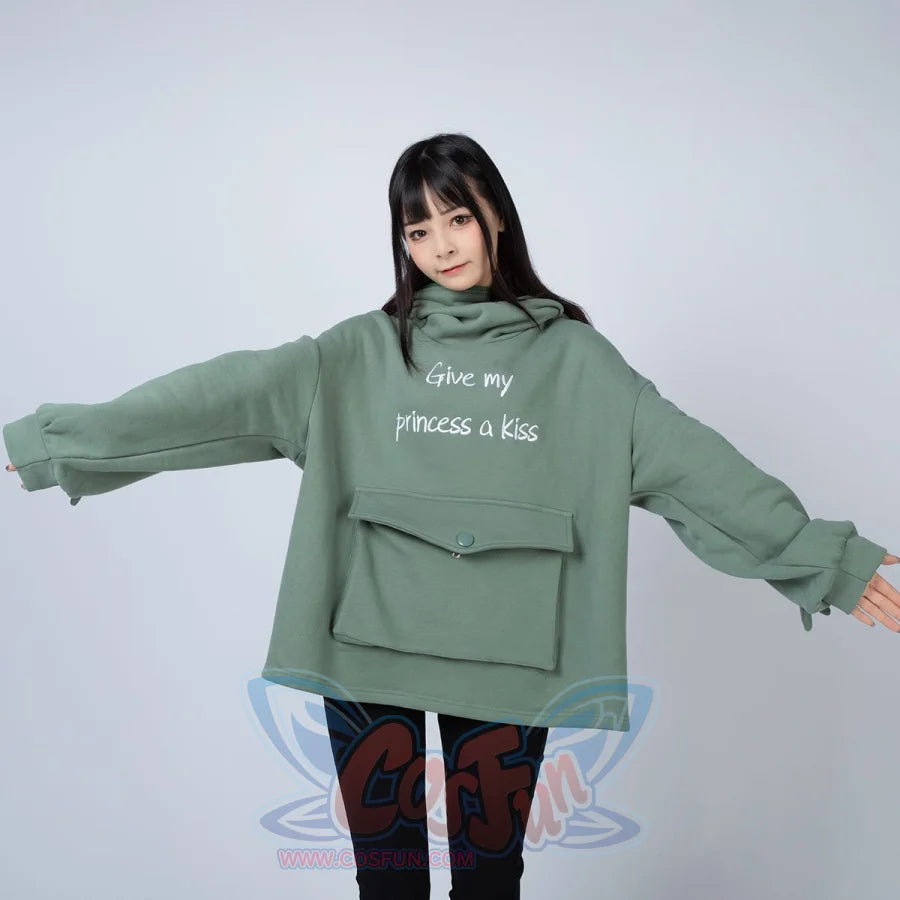 Green Froggy Give My Princess Oversized Hoodie Coat C00064 Hoodie