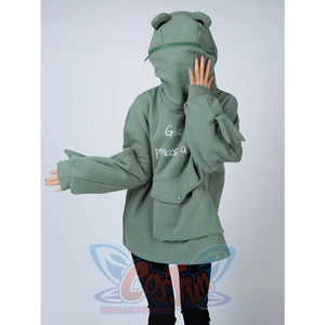 Green Froggy Give My Princess Oversized Hoodie Coat C00064 Hoodie