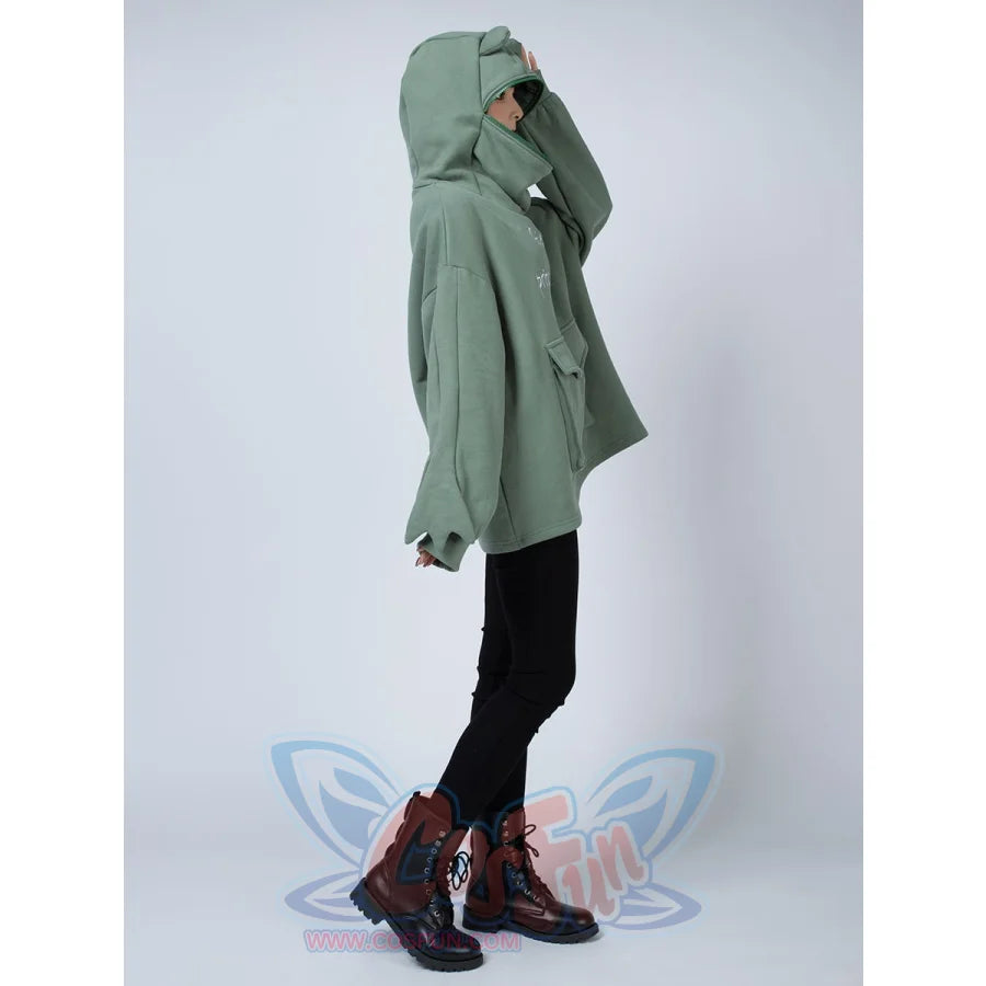 Green Froggy Give My Princess Oversized Hoodie Coat C00064 Hoodie