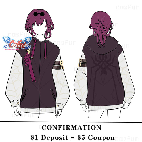 Deposit COSFUN Original Honkai: Star Rail Kafka Cosplay Derivative Hoodie