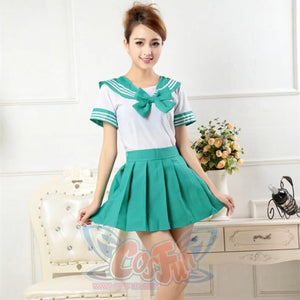 Jk Suit High School Uniform Sailor Set Mp006263 Green Set / S