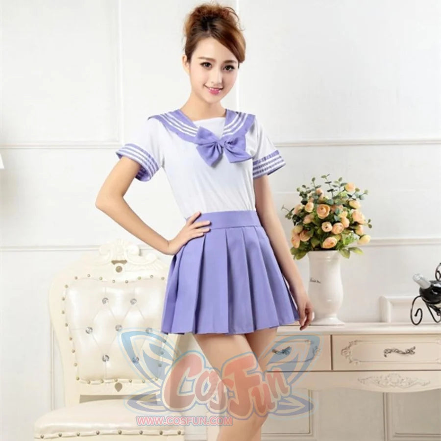 Jk Suit High School Uniform Sailor Set Mp006263 Purple Set / S