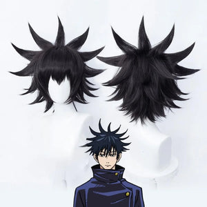 Jujutsu Kaisen Fushiguro Megumi Hedgehog Hair Black Short Wig Cosplay Wig