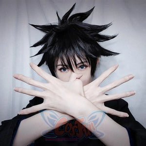 Jujutsu Kaisen Fushiguro Megumi Hedgehog Hair Black Short Wig Cosplay Wig