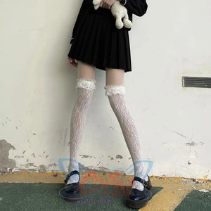 Lace Jk Stockings Thigh High Lolita White Kawaii Stockings&socks